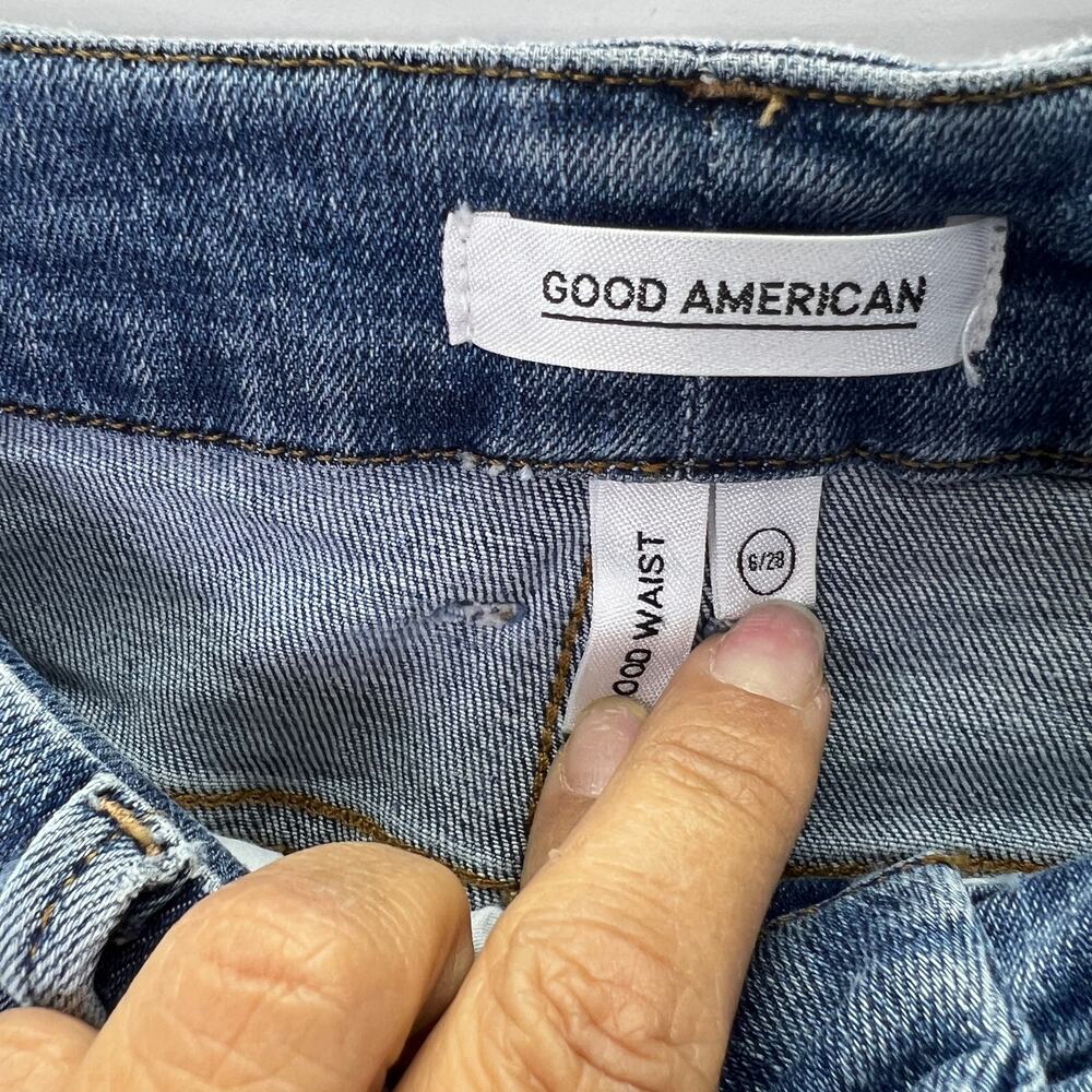 Good American High Waisted Stretch Denim Jeans 6/28 - Picture 5 of 10